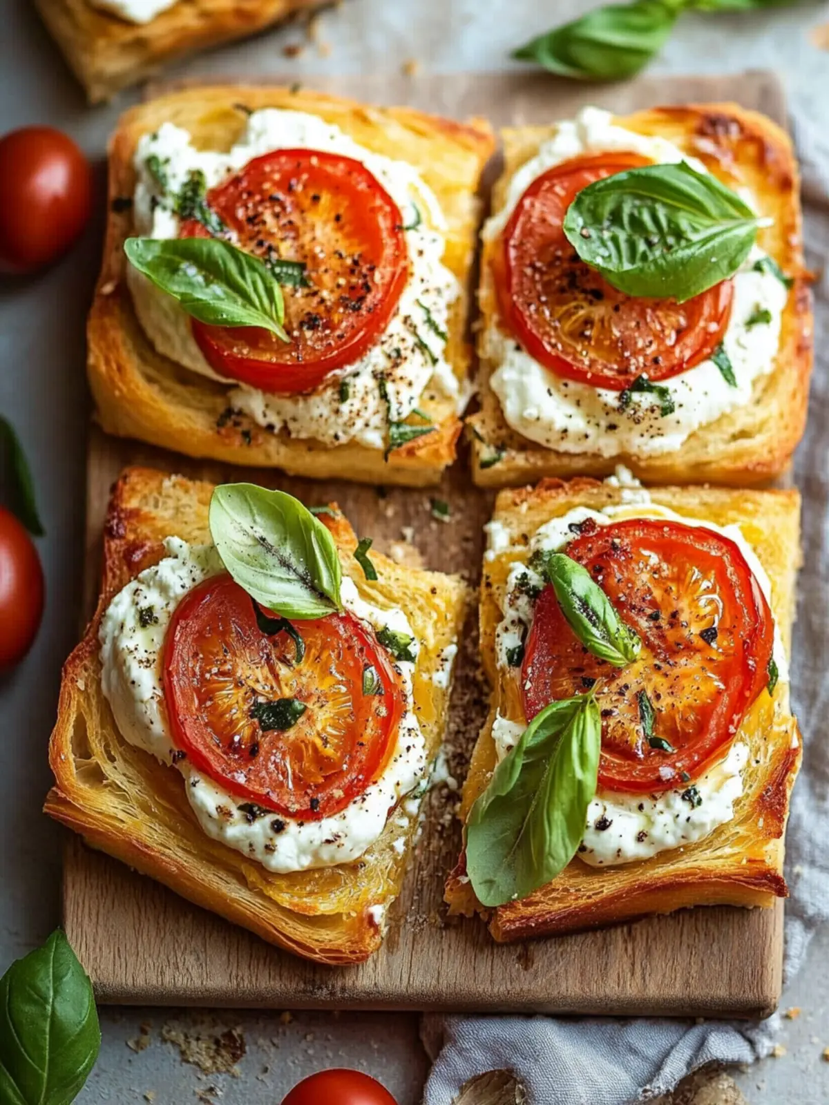 Tomatentörtchen mit Blätterteig und Ricotta – Ein Genuss für jeden Anlass 3 Tomatentörtchen mit Blätterteig und Ricotta