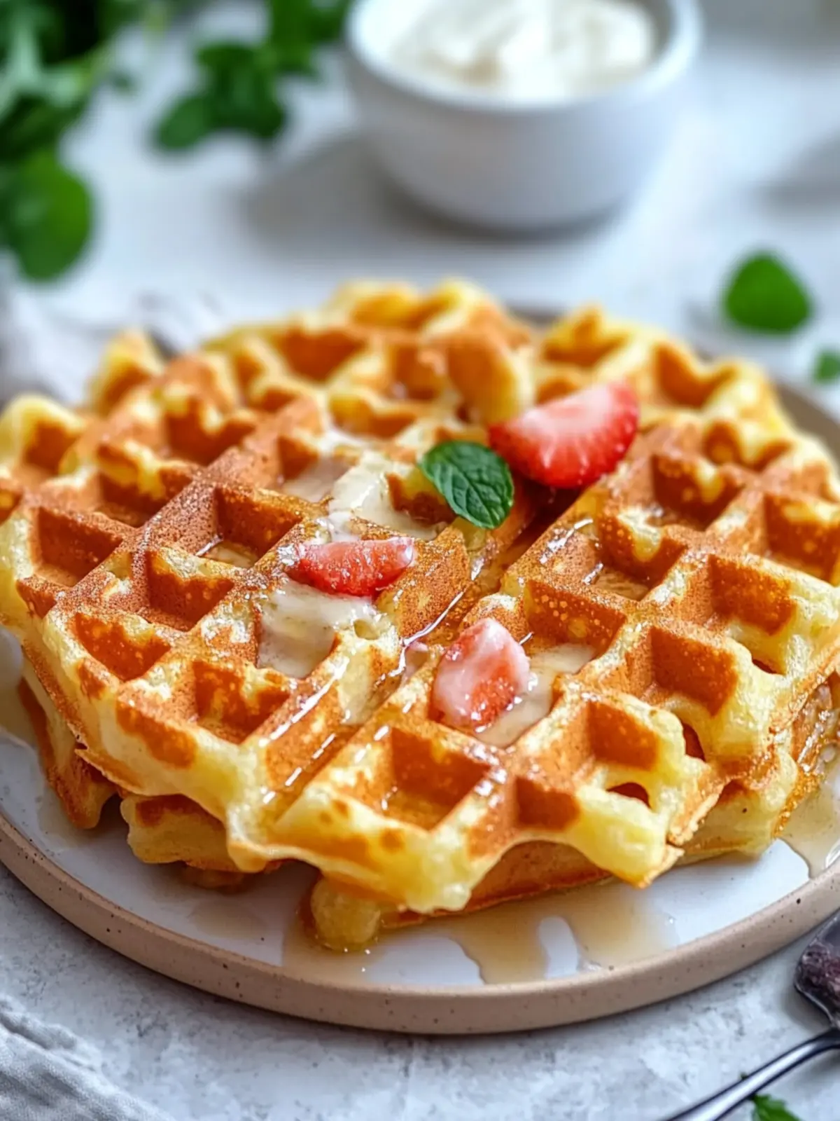 Knusprige Schinken- und Käse-Chaffles: Dein Low-Carb Frühstücksgenuss 5 Knusprige Schinken- und Käse-Chaffles