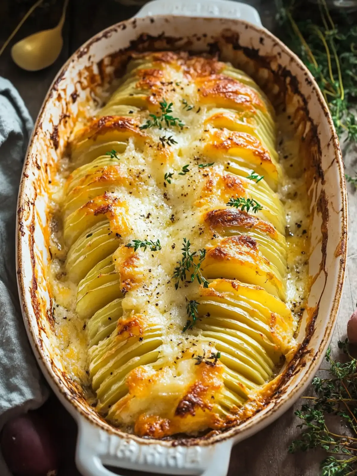 Hasselback Kartoffelgratin: Cremig und knusprig genießen 2 Hasselback Kartoffelgratin