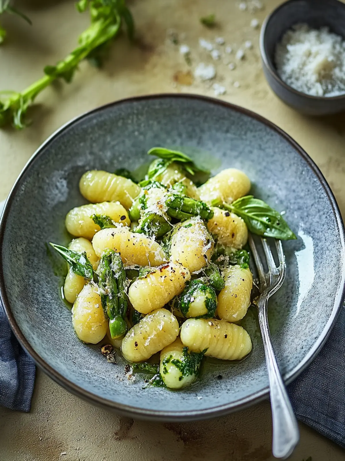 Gnocchi mit grünem Spargel – Schnelles, cremiges Genussrezept 3 Gnocchi mit grünem Spargel