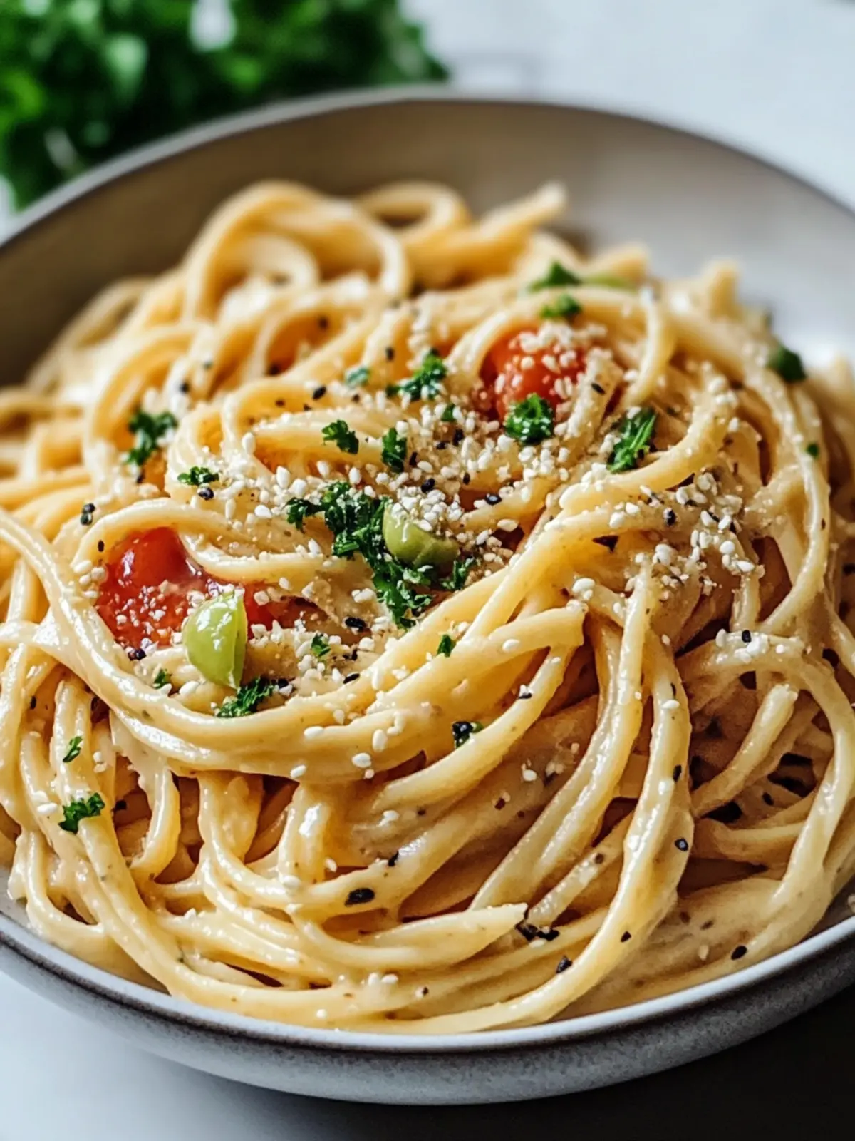 Scharfe vegane Tahini-Nudeln für ein schnelles Geschmackserlebnis 5 Scharfe vegane Tahini-Nudeln