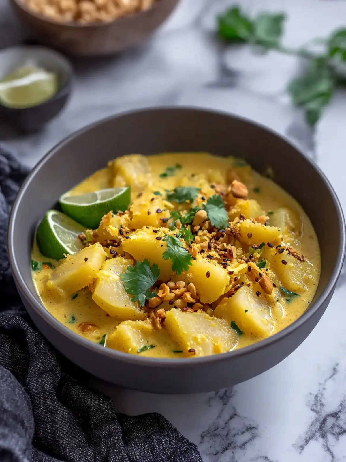 Säuerlicher Limetten-Kohlrabi-Curry für schnelles Kochen 3 Säuerlicher Limetten-Kohlrabi-Curry