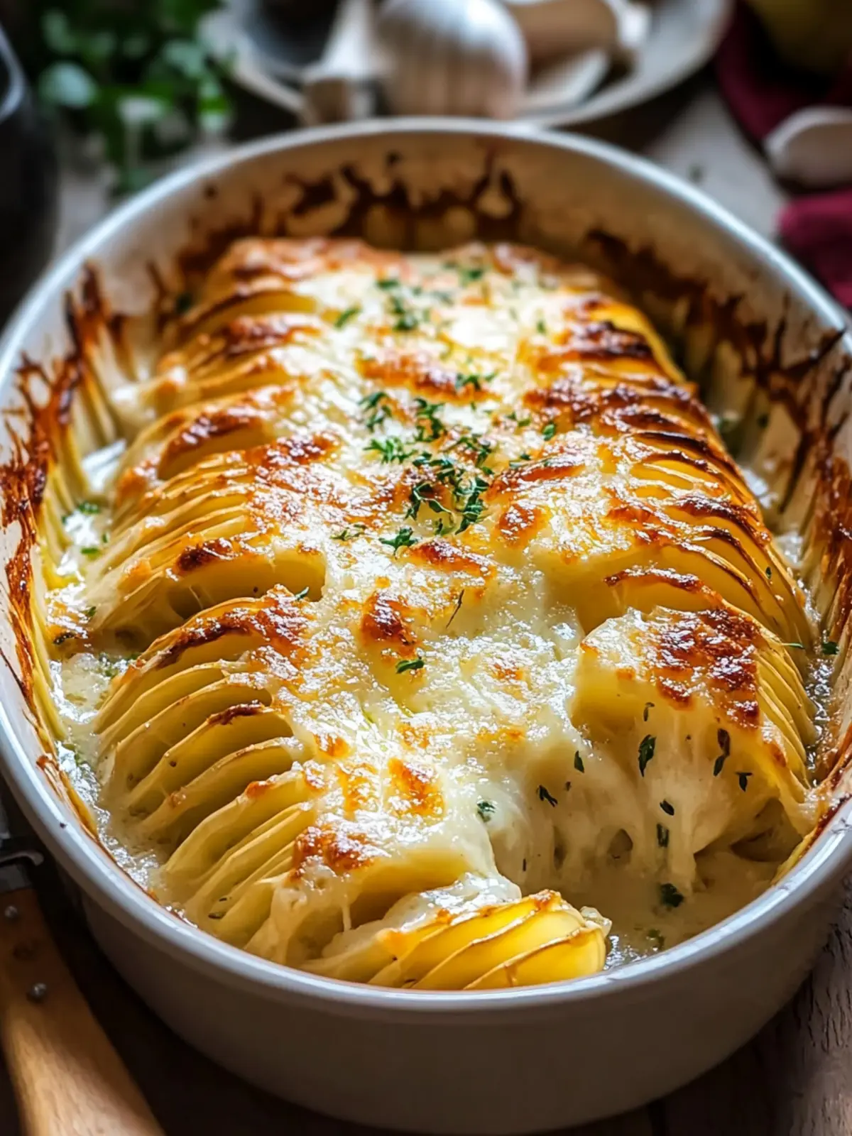 Hasselback Kartoffelgratin: Cremig und knusprig genießen 3 Hasselback Kartoffelgratin
