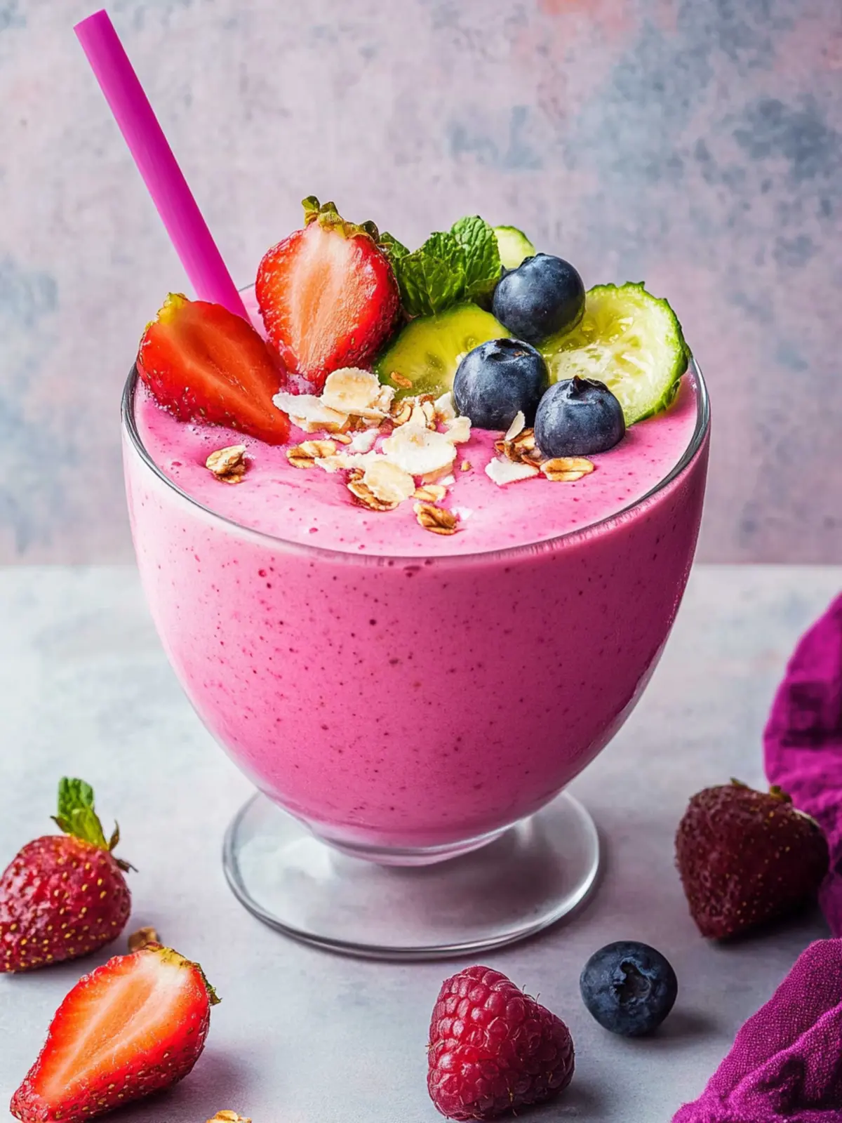 Drachenfrucht Smoothie Schüssel