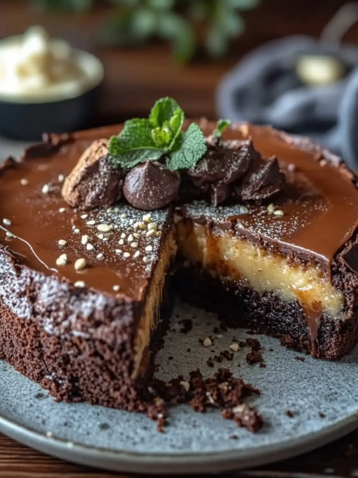 Karamell Brownie Käsekuchen – Ein süßer Traum aus Schichten 3 Karamell Brownie Käsekuchen