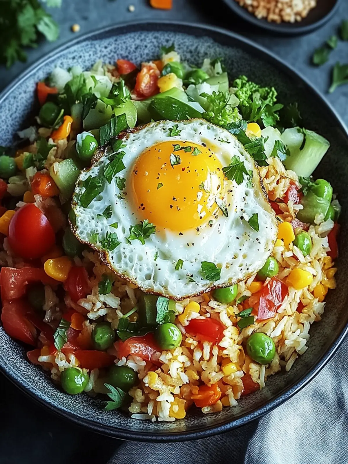 Bratreis mit Ei und Gemüse – Schnell und gesund genießen 2 Bratreis mit Ei und Gemüse