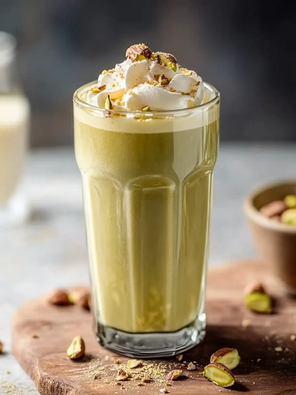 Eisige Pistazien-Latte