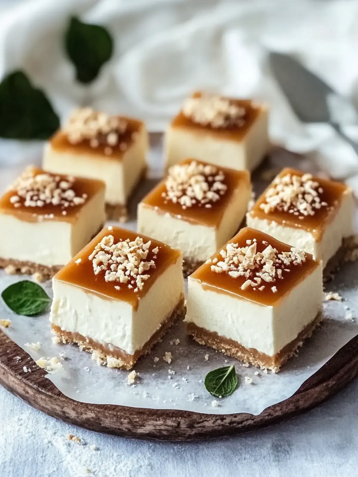 Keine Backen Karamell Käsekuchen Riegel