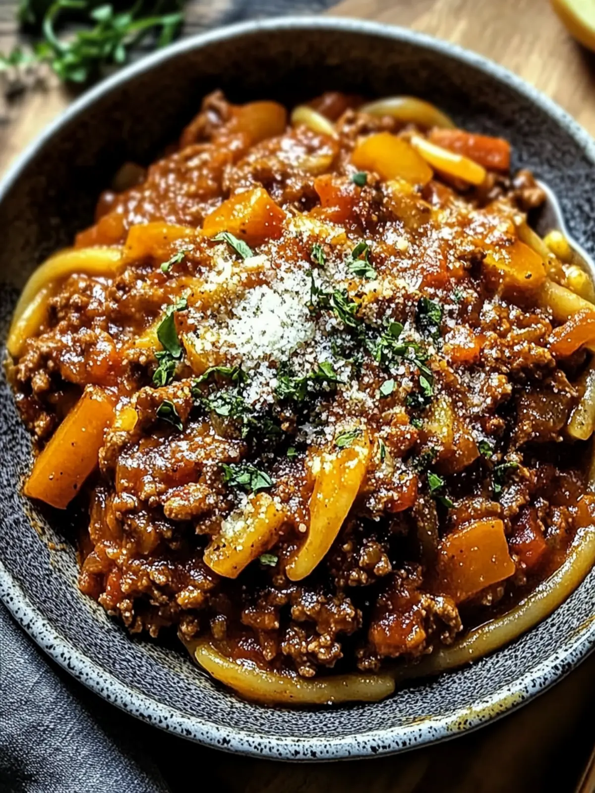 Kürbis und Rindfleisch Bolognese – Herzhaftes Herbstcomfort 3 Kürbis und Rindfleisch Bolognese
