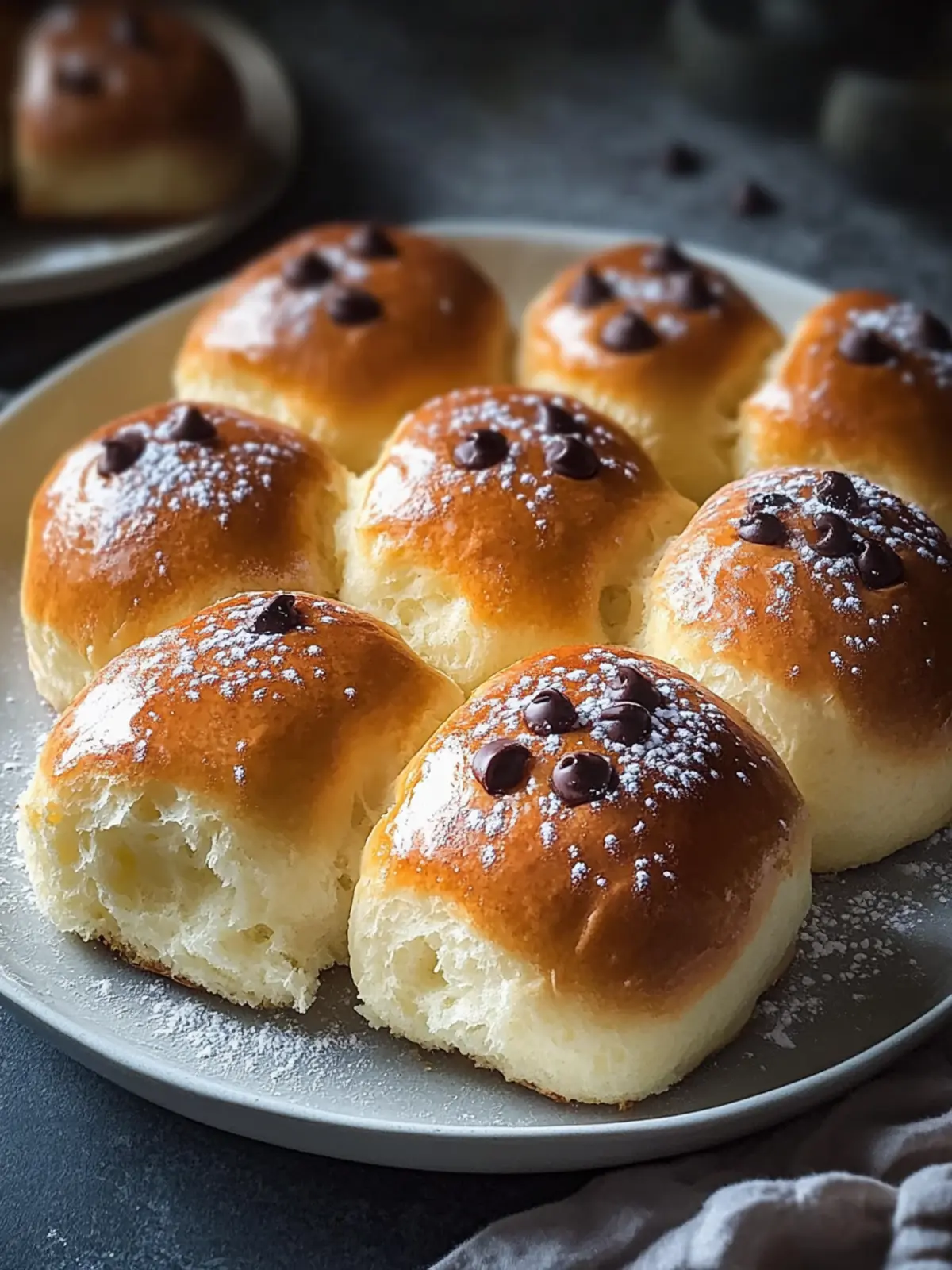 Fluffy und weiche Schokoladenbrötchen aus Hefeteig