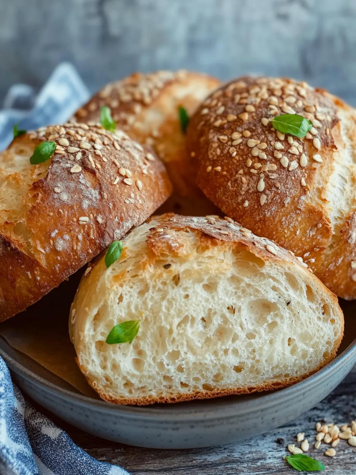 Kalorienarme Quarkbrötchen: Fluffige Genüsse in 20 Minuten 2 kalorienarme Quarkbrötchen