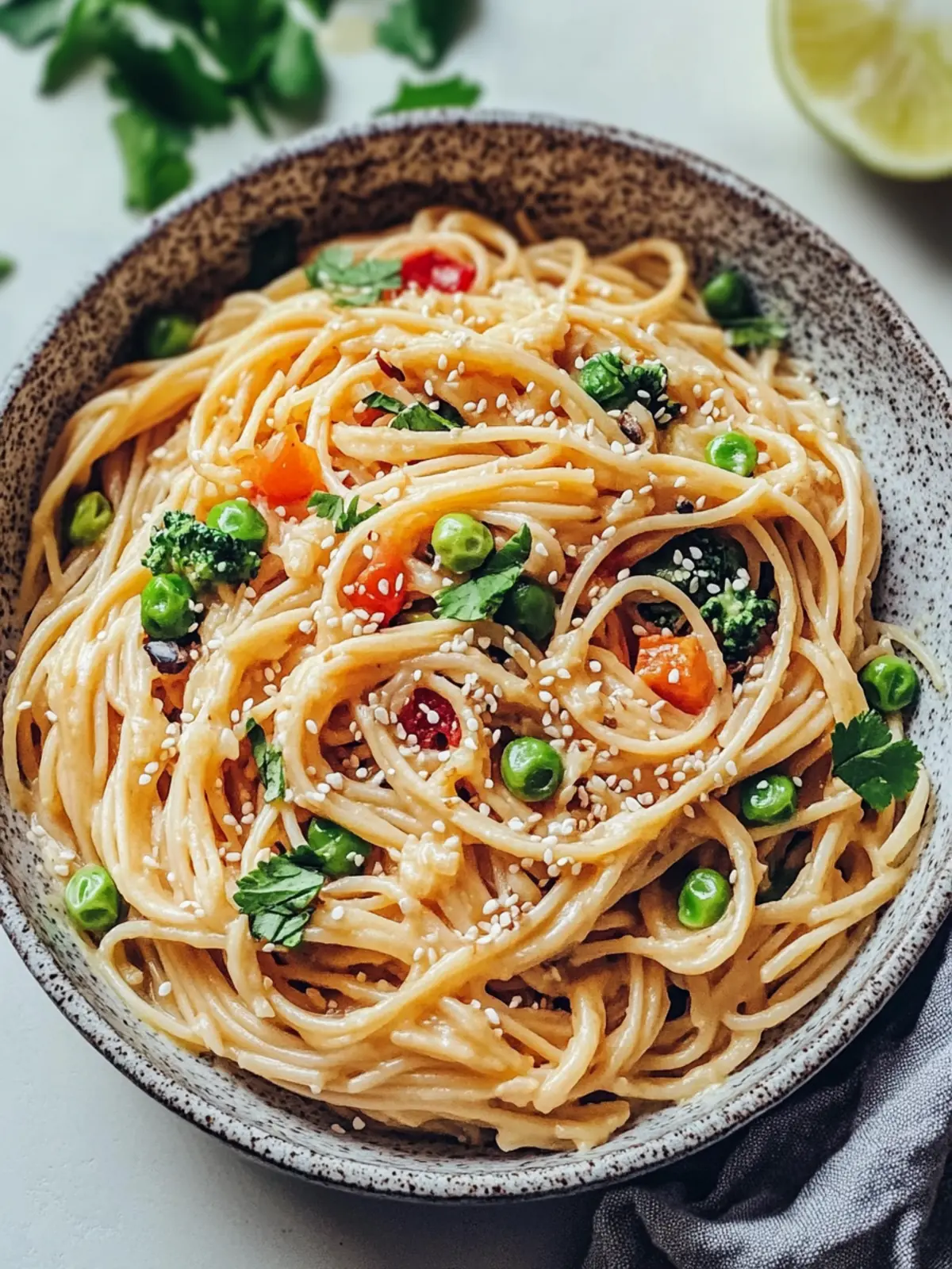 Scharfe vegane Tahini-Nudeln für ein schnelles Geschmackserlebnis 2 Scharfe vegane Tahini-Nudeln