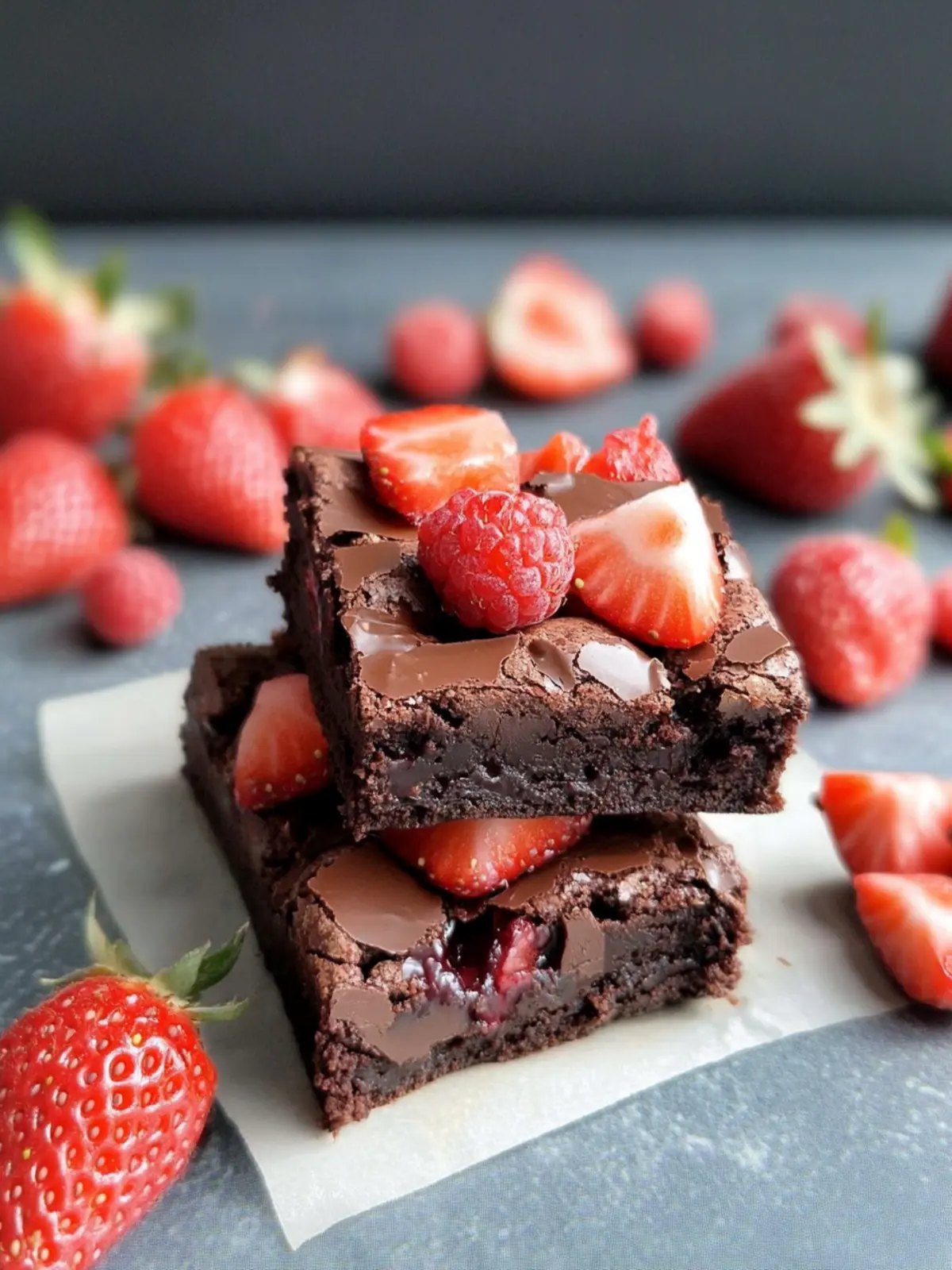 Schokoladenüberzogene Erdbeer-Brownies – Einfach unwiderstehlich 5 Schokoladenüberzogene Erdbeer-Brownies