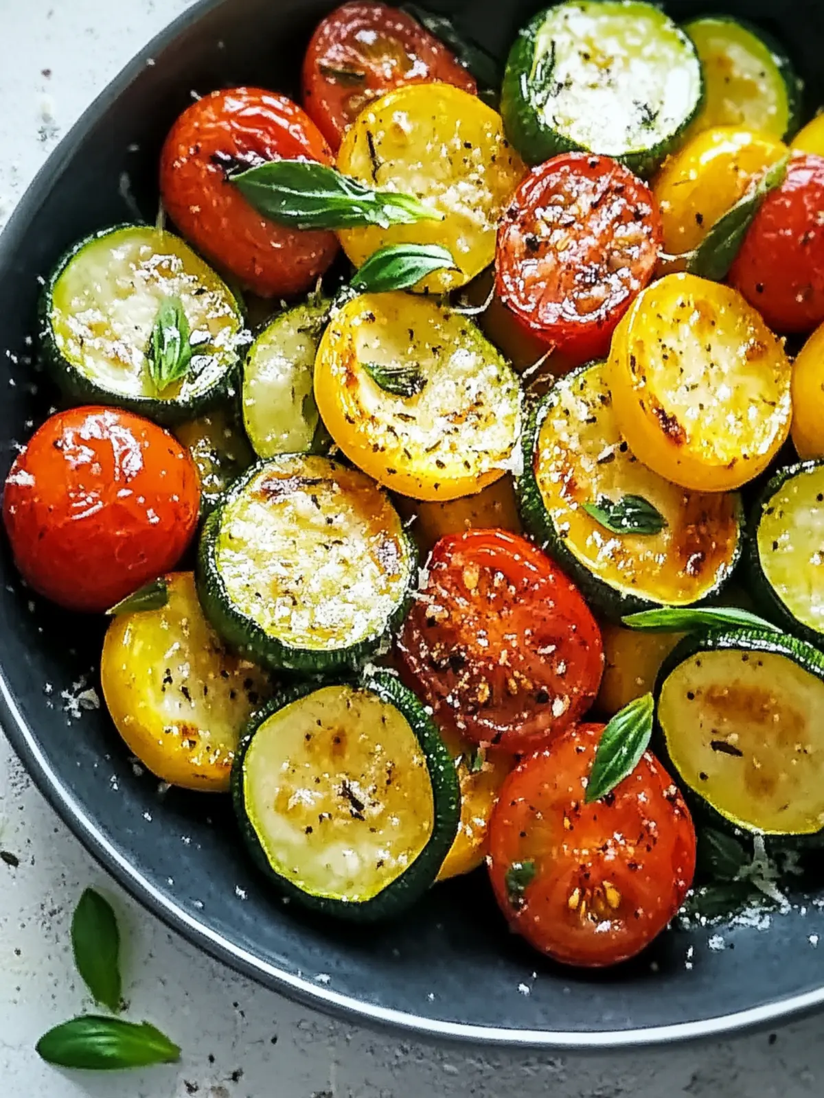 Röstknoblauch-Parmesan-Zucchini, Kürbis und Tomaten für jeden Tag 5 Röstknoblauch-Parmesan-Zucchini, Kürbis und Tomaten