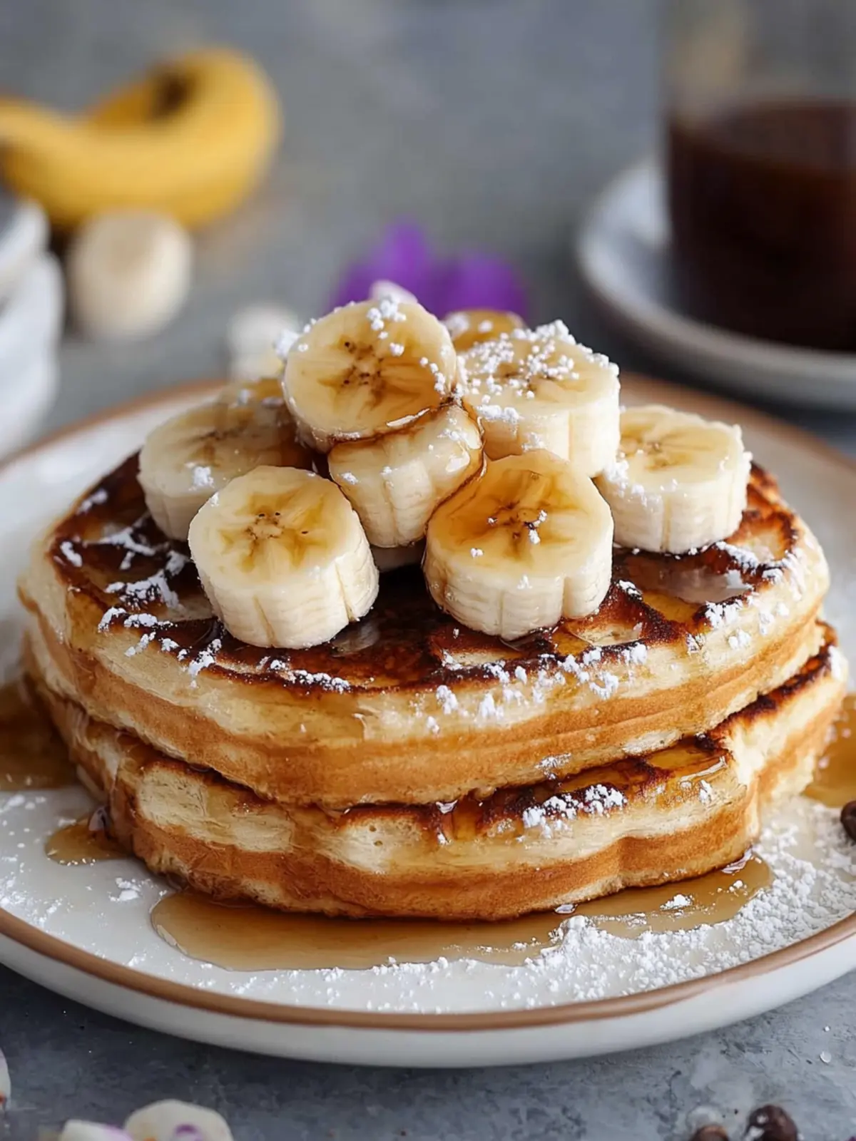 Karamellisierte Kokosnuss-Bananenbrot-Waffeln für Genießer 4 Karamellisierte Kokosnuss-Bananenbrot-Waffeln French Toast Rezept