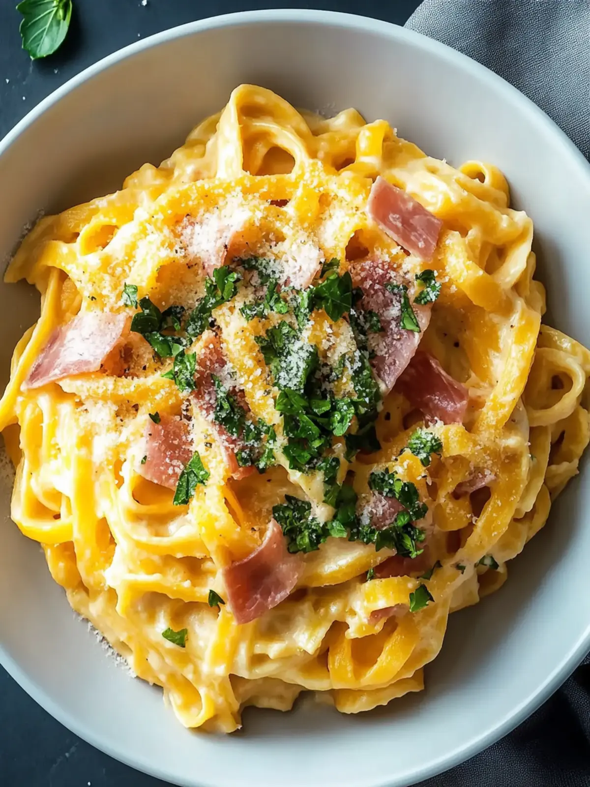 Cremige Kürbis Alfredo Pasta mit knusprigem Prosciutto genießen 4 Cremige Kürbis Alfredo Pasta mit knusprigem Prosciutto
