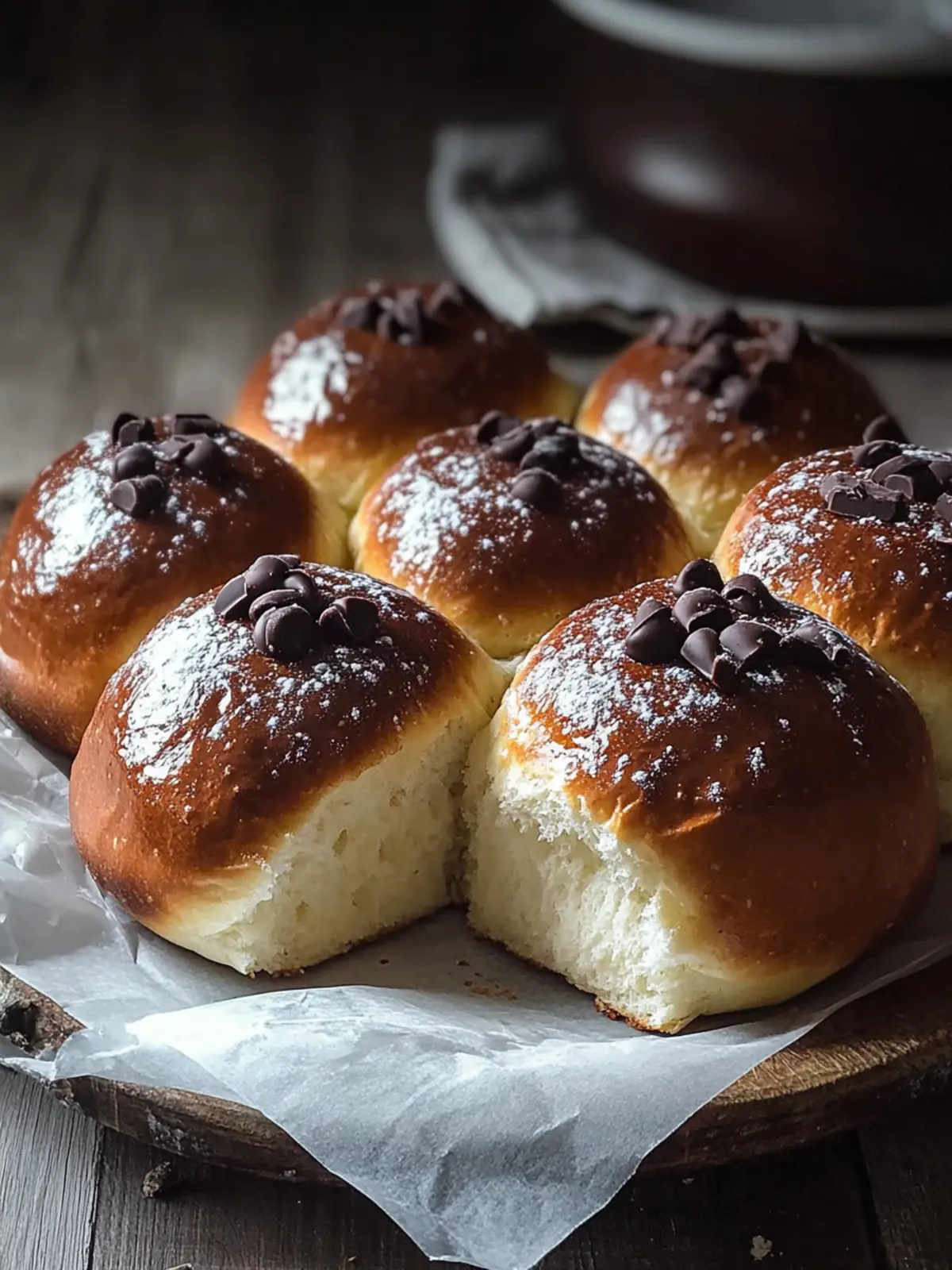 Fluffige und weiche Schokoladenbrötchen aus Hefeteig lieben! 2 Fluffy und weiche Schokoladenbrötchen aus Hefeteig