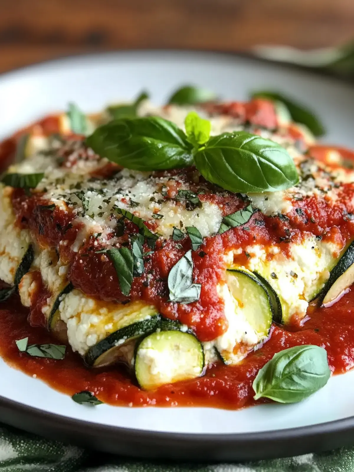 Geschichtete Zucchini-Ricotta-Schmelze mit Marinara für Genießer 2 Geschichtete Zucchini-Ricotta-Schmelze mit Marinara