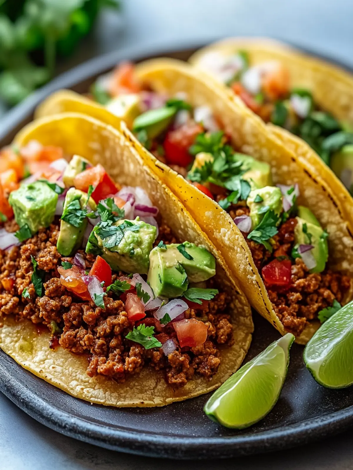 Mexikanische gewürzte Rinderhack-Tacos für jeden Anlass genießen 4 Mexikanische gewürzte Rinderhack-Tacos für jeden Anlass