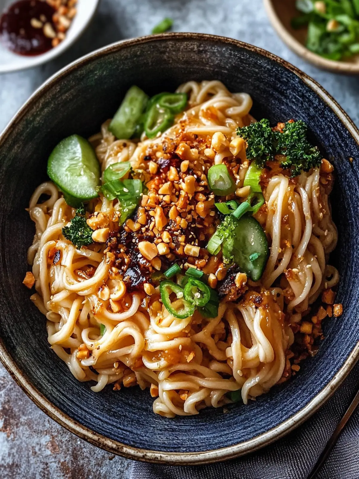 Schnelle asiatische Nudeln mit Erdnusssauce für jeden Tag 4 Schnelle asiatische Nudeln mit Erdnusssauce