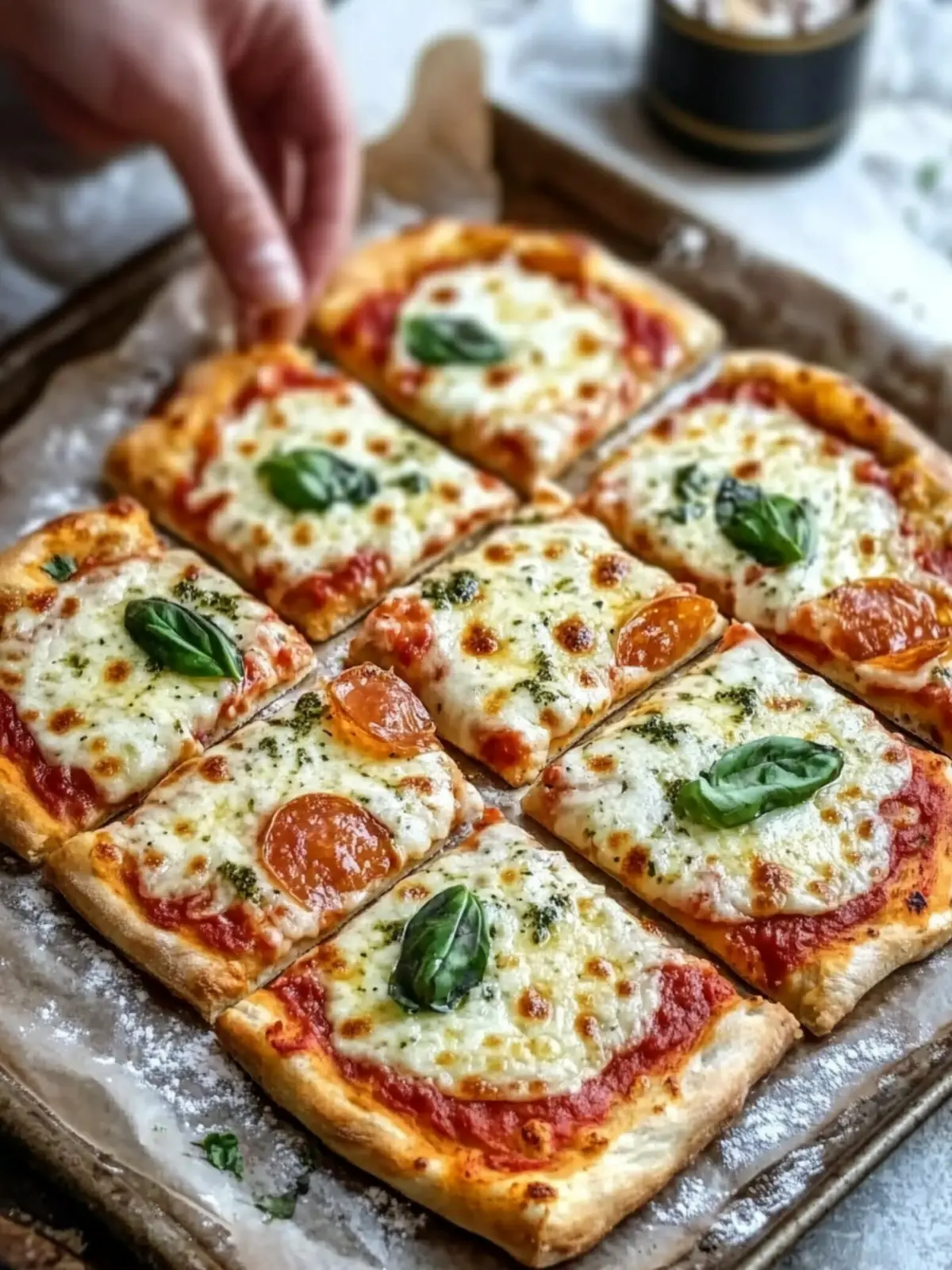 Blätterteig Pizza Quadrate: Festlicher Genuss für jeden Anlass 4 Blätterteig Pizza Quadrate