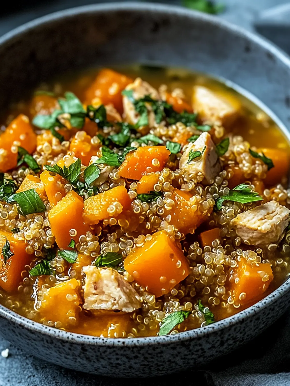 Hühnereintopf mit Quinoa und Kürbis für kuscheligen Herbstgenuss 4 Hühnereintopf mit Quinoa und Kürbis für den Herbstgenuss