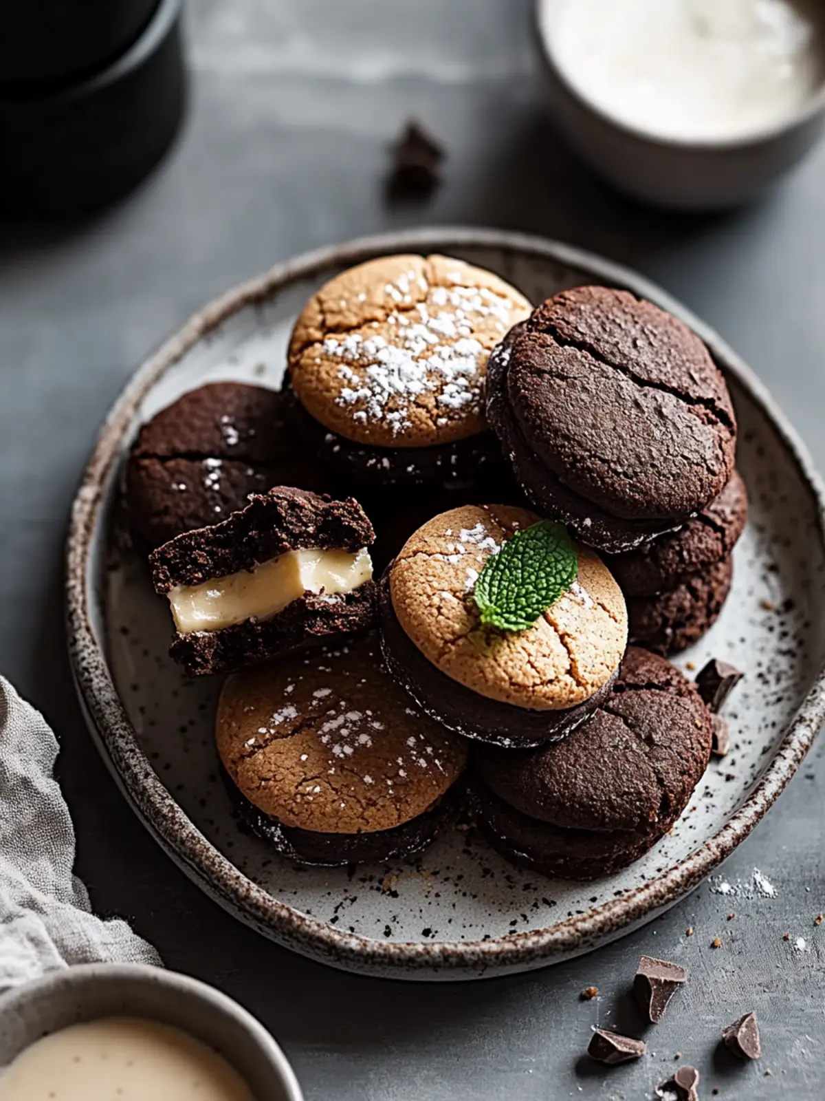 Schokoladen-Karamell-Kekse: Ein verführerischer Genuss 2 Schokoladen-Karamell-Kekse