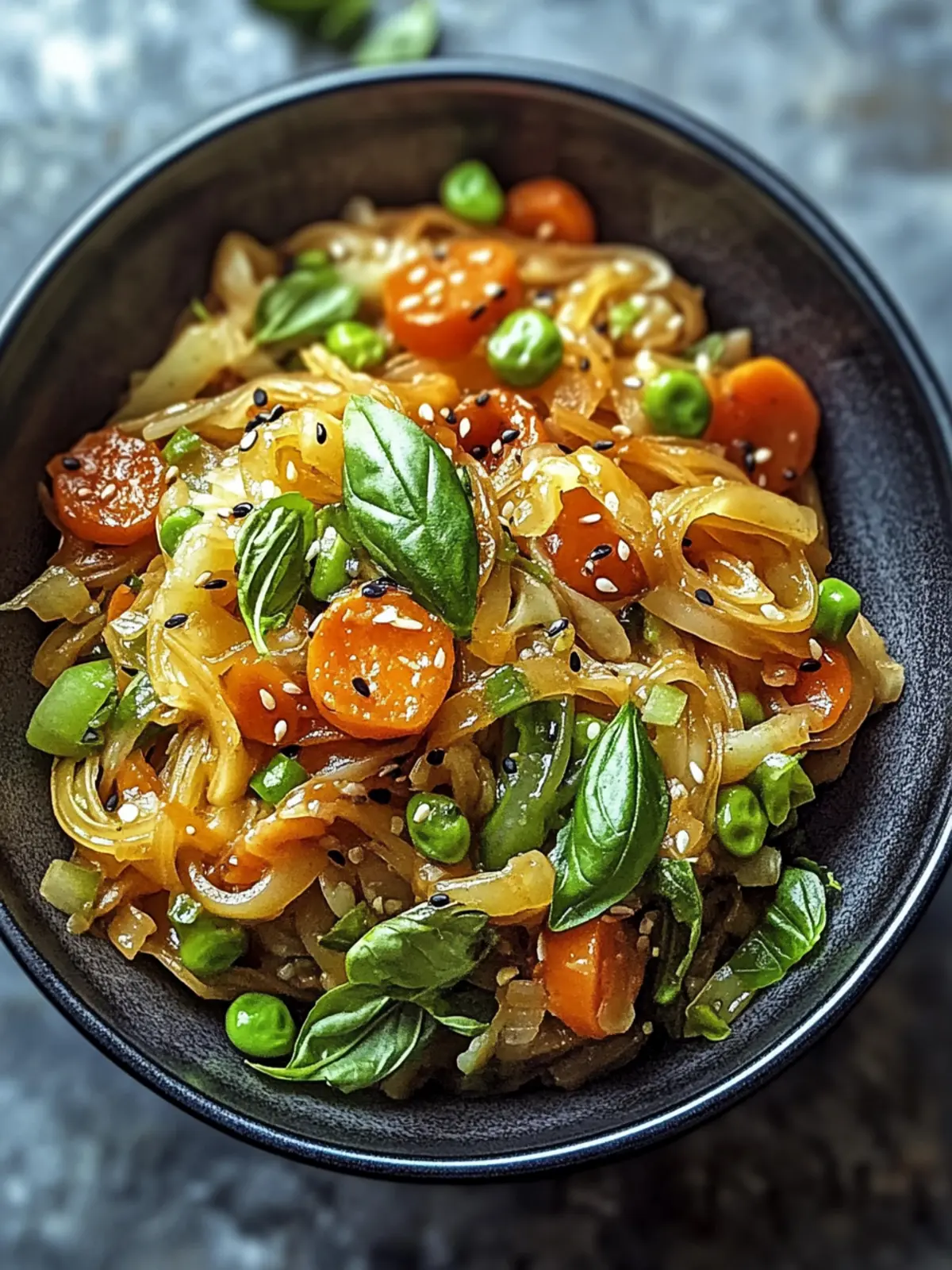 Einfache vegetarische Kohl- und Nudelpfanne für jeden Tag 2 Einfache vegetarische Kohl- und Nudeln Pfannengericht Rezept