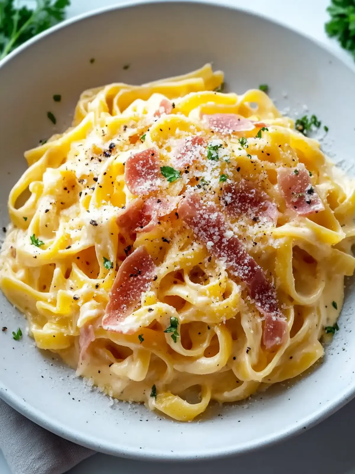 Cremige Kürbis Alfredo Pasta mit knusprigem Prosciutto genießen 3 Cremige Kürbis Alfredo Pasta mit knusprigem Prosciutto