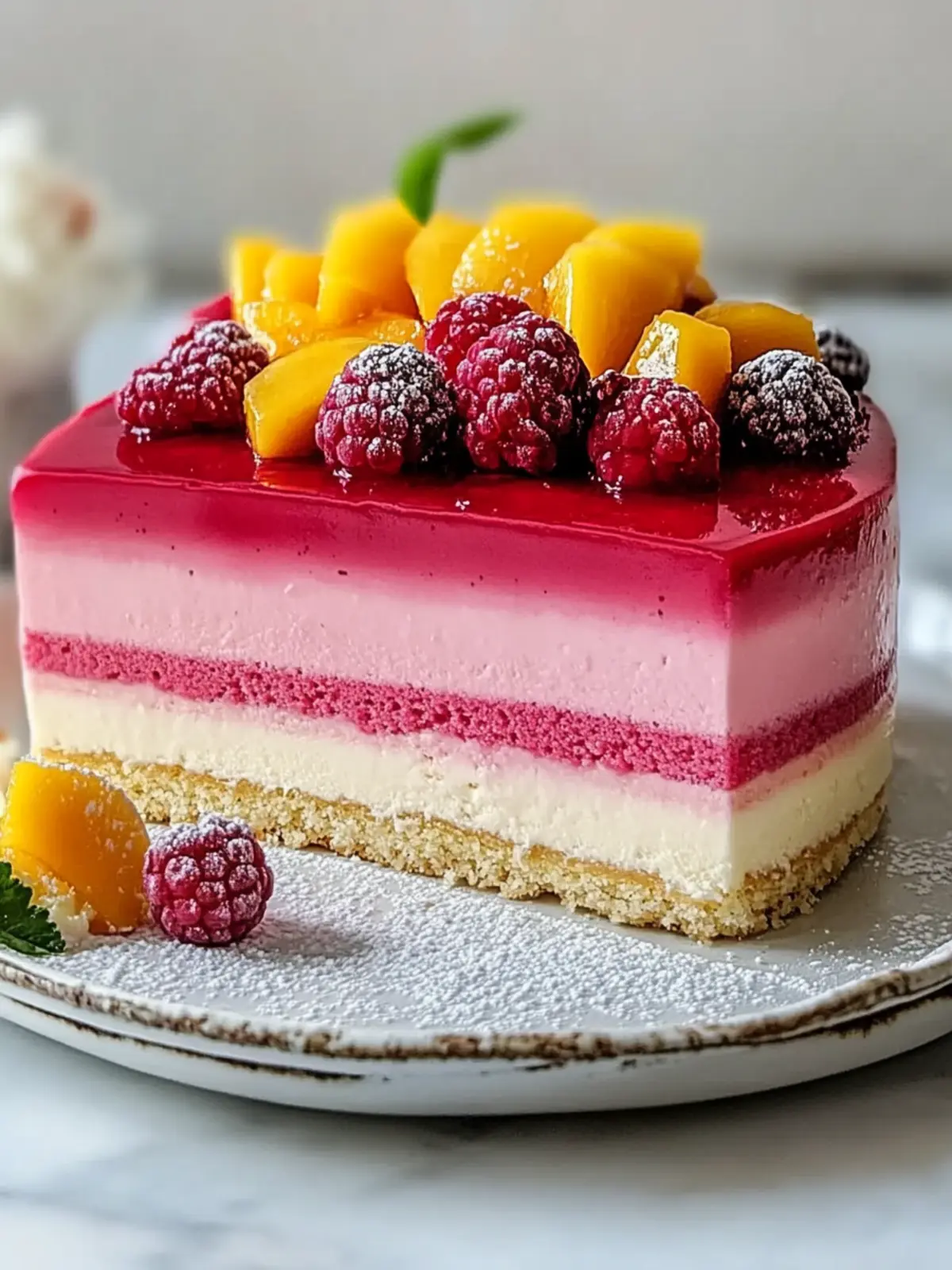 Himmlische Mango Himbeere Mousse Torte für jeden Anlass 5 Himmlische Mango Himbeere Mousse Torte