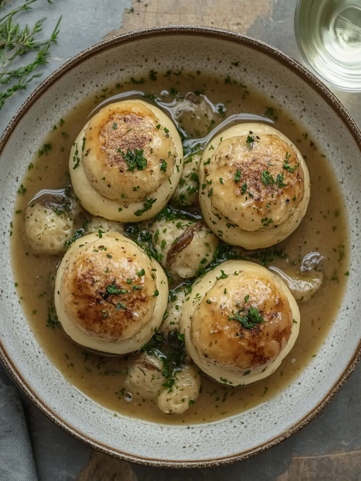 Brotknödel mit Wildpilzcreme – Ein herzhaftes Soulfood-Rezept 3 Brotknödel mit Wildpilzcreme