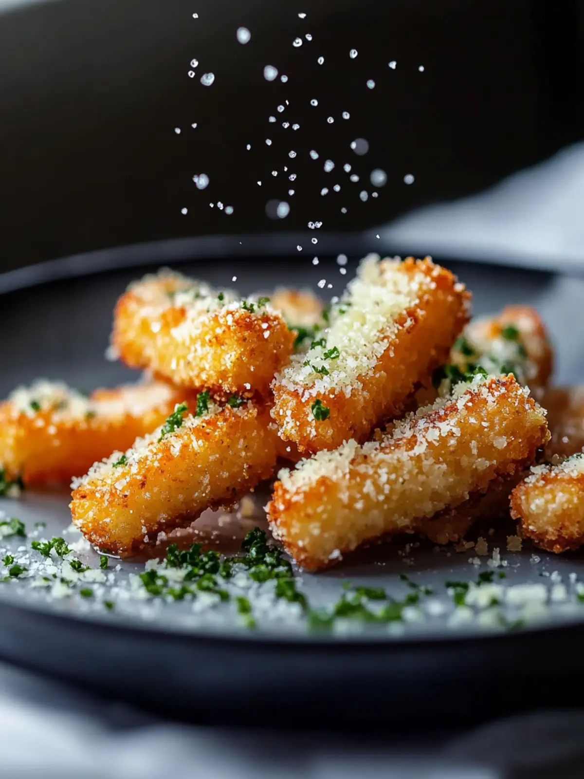 Knusprige Knoblauch-Parmesan-Möhrenstäbchen für einen Snack-Kick 4 Knusprige Knoblauch-Parmesan-Möhrenstäbchen