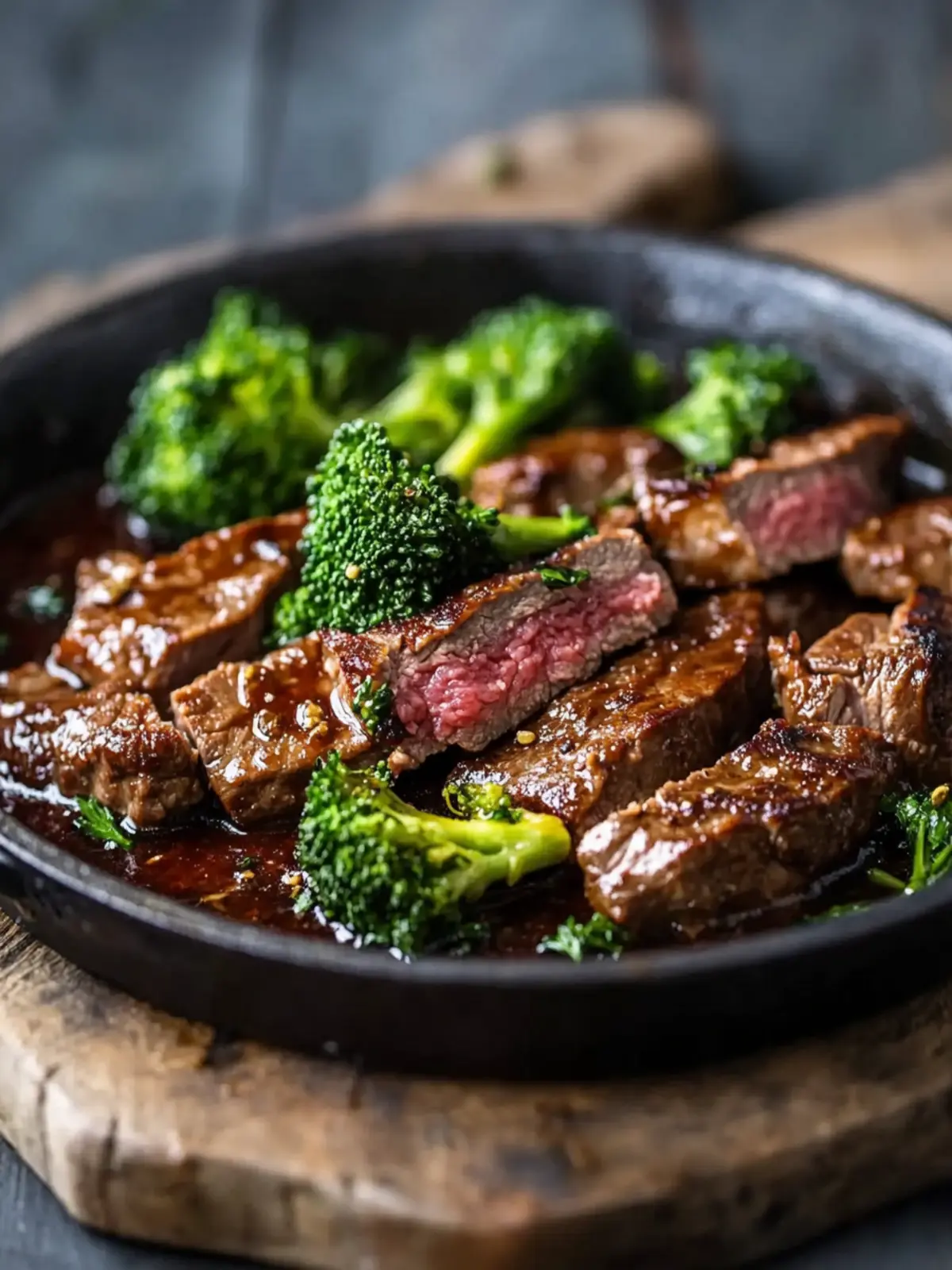 Keto Niedrig carb Rindfleisch und Brokkoli