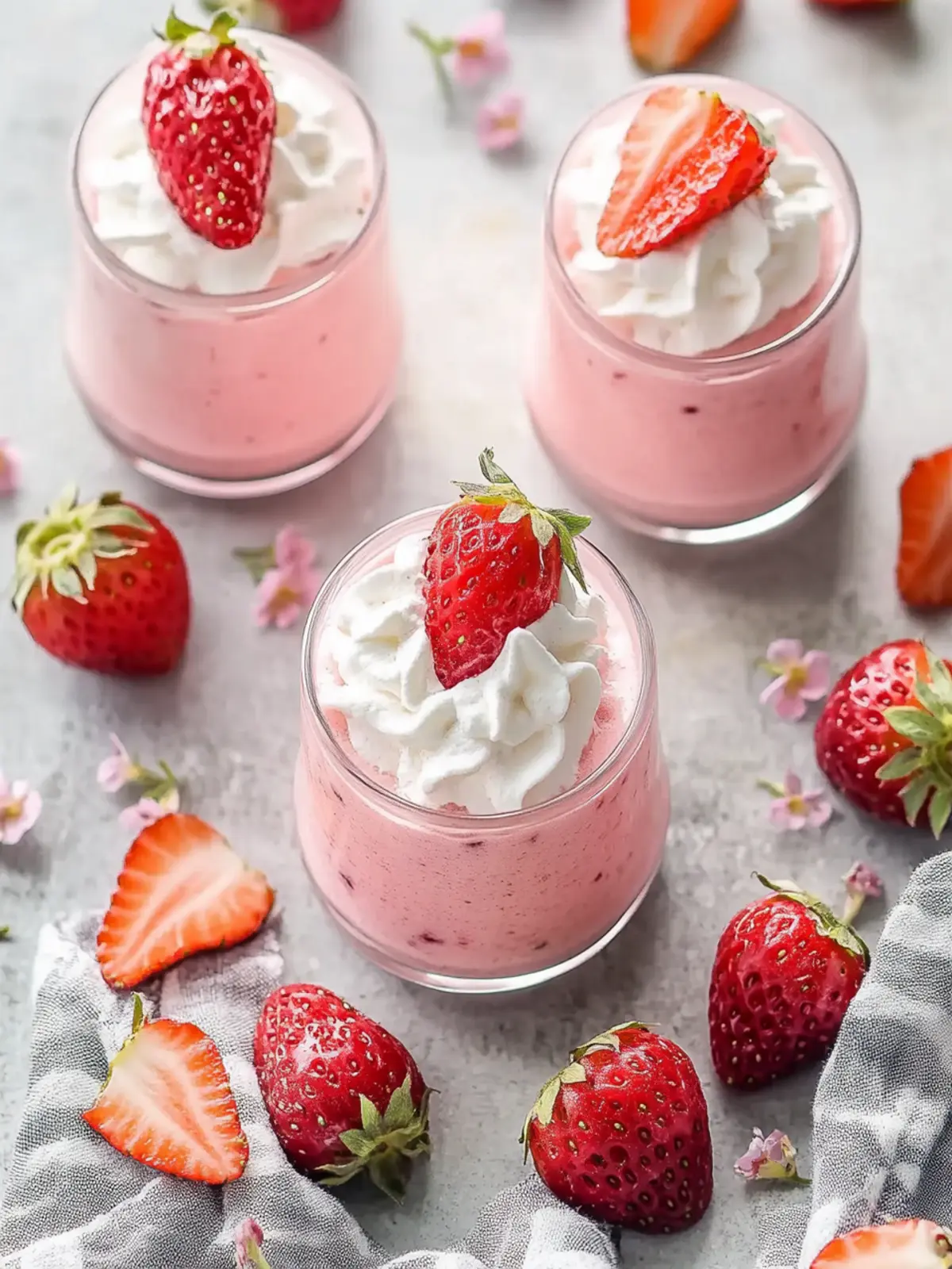 Erdbeermousse: Leichte Freude mit nur 3 Zutaten! 2 Erdbeermousse