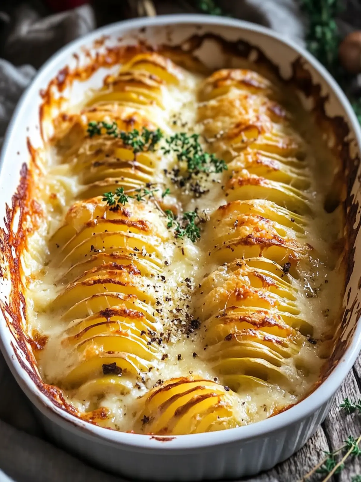 Hasselback Kartoffelgratin: Cremig und knusprig genießen 4 Hasselback Kartoffelgratin