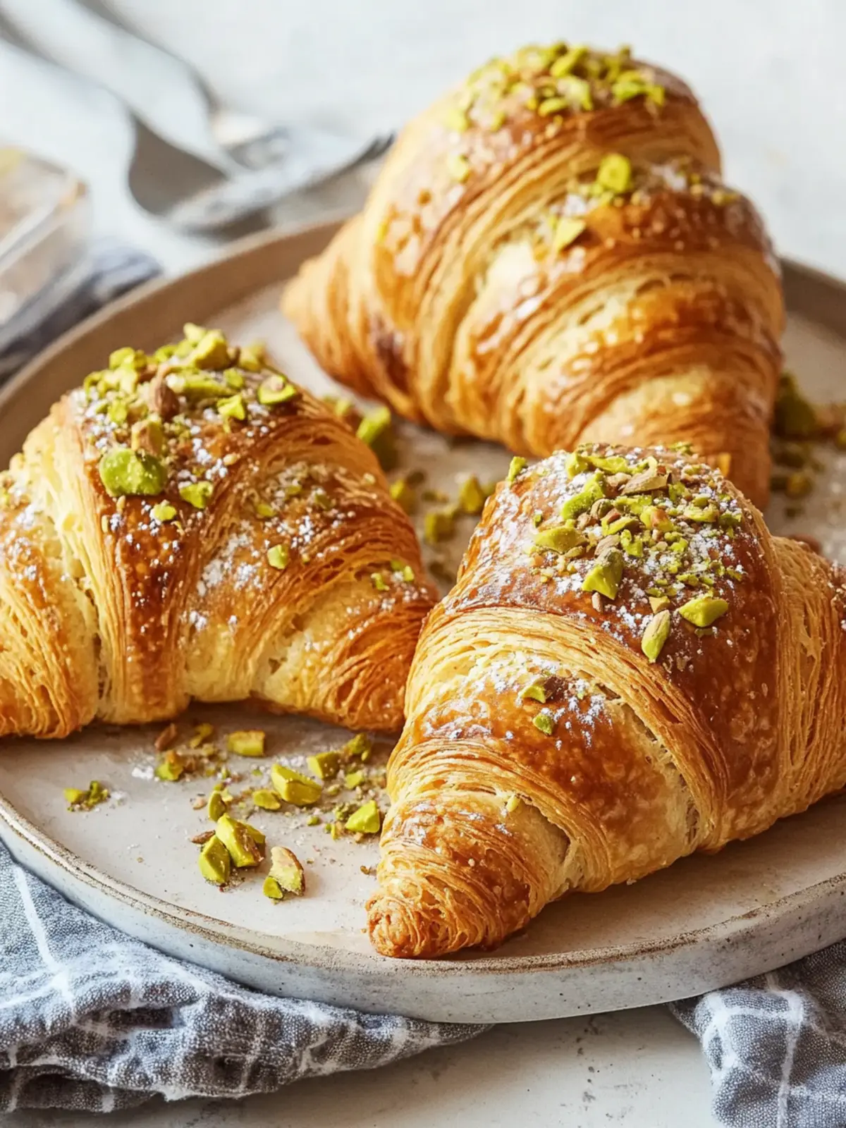 Vegane Pistaziencreme-Croissants: Köstlicher Genuss in 60 Minuten 4 Vegane Pistaziencreme-Croissants