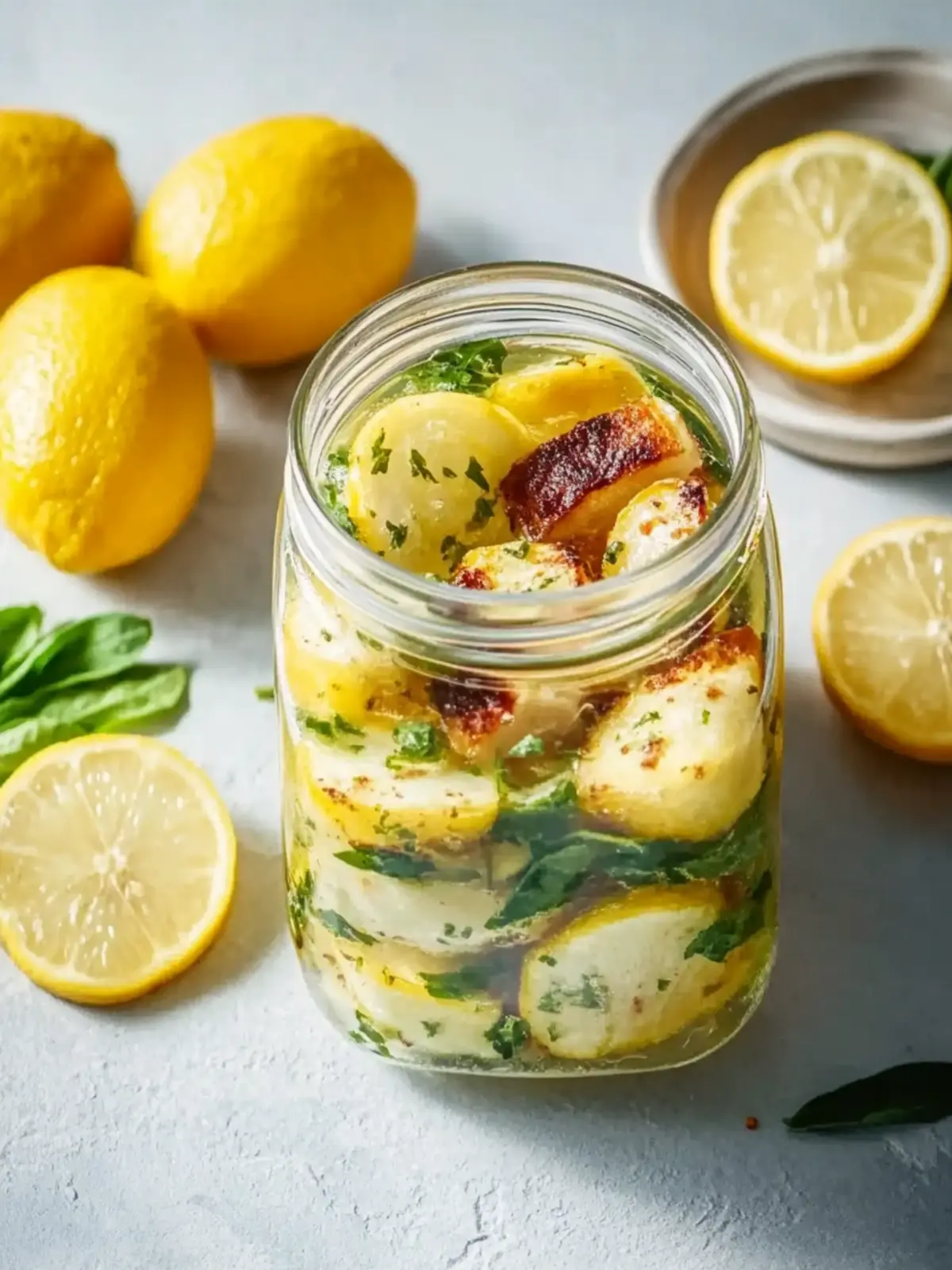 Zitronenknoblauch-Hähnchen-Mahlzeitvorbereitung