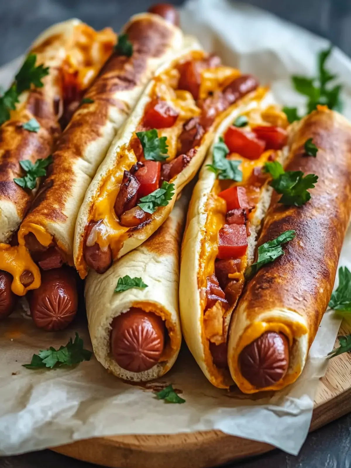 Gebackene Hot Dogs in Tortilla Teig – Der perfekte Snack! 3 Gebackene Hot Dogs in Tortilla Teig