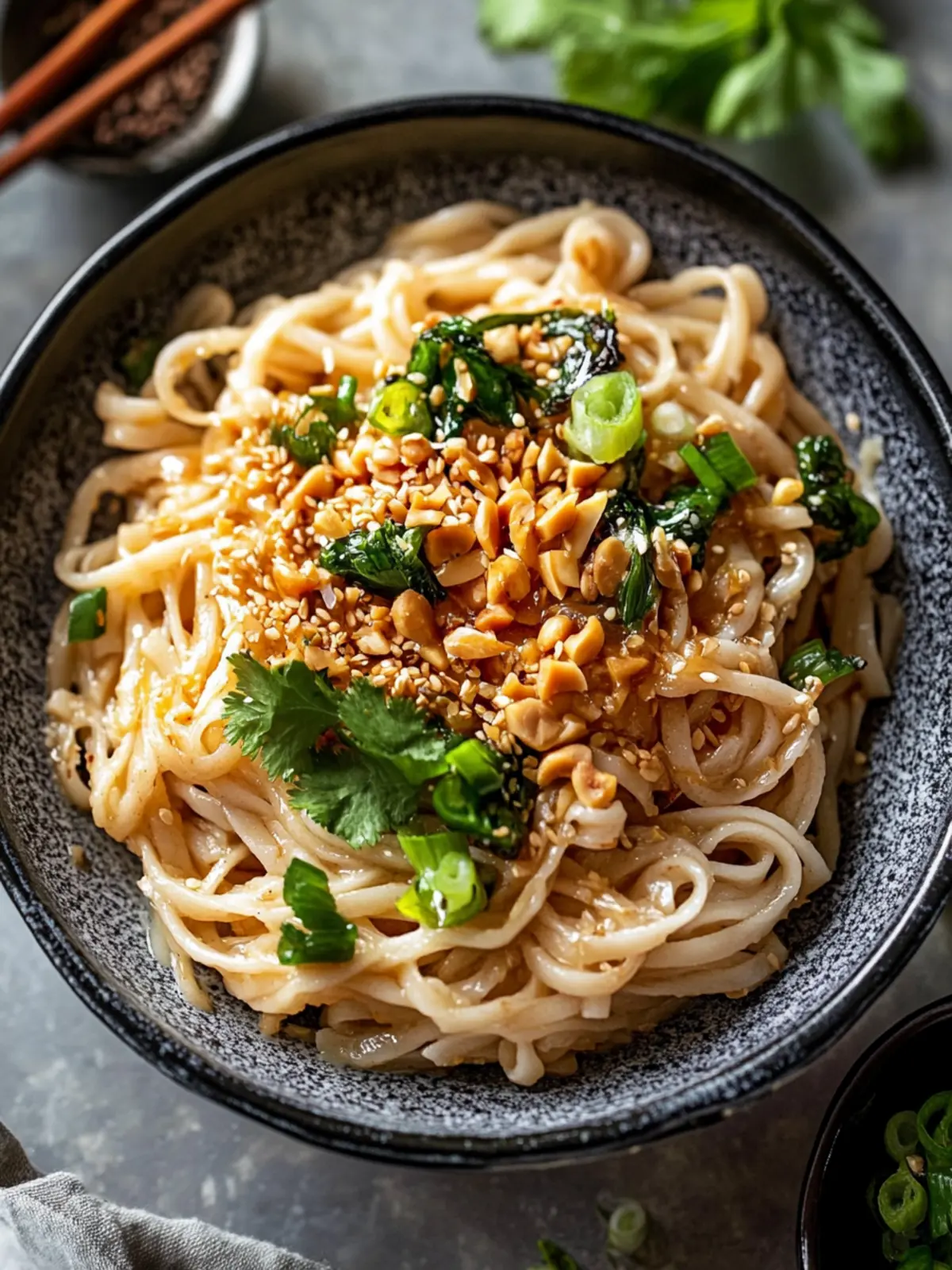 Schnelle asiatische Nudeln mit Erdnusssauce für eilige Gourmetfans 2 Schnelle asiatische Nudeln mit Erdnusssauce