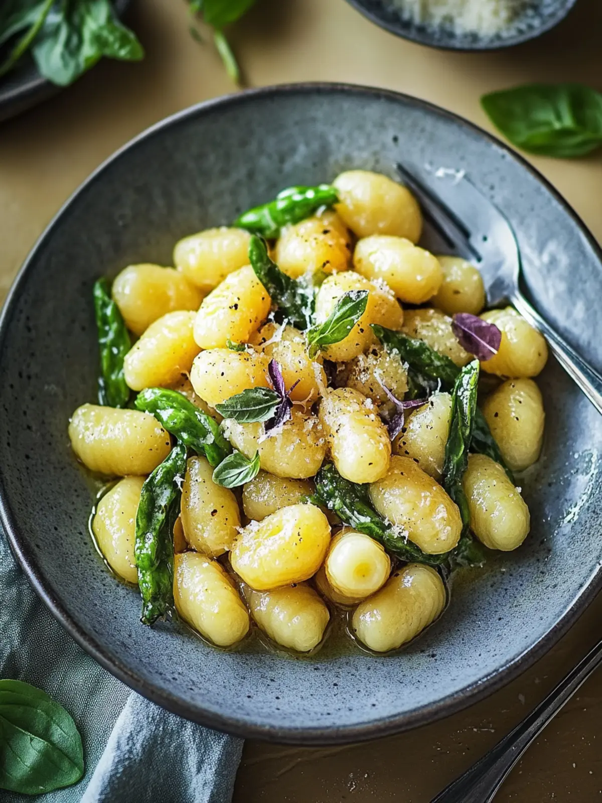 Gnocchi mit grünem Spargel – Schnelles, cremiges Genussrezept 2 Gnocchi mit grünem Spargel