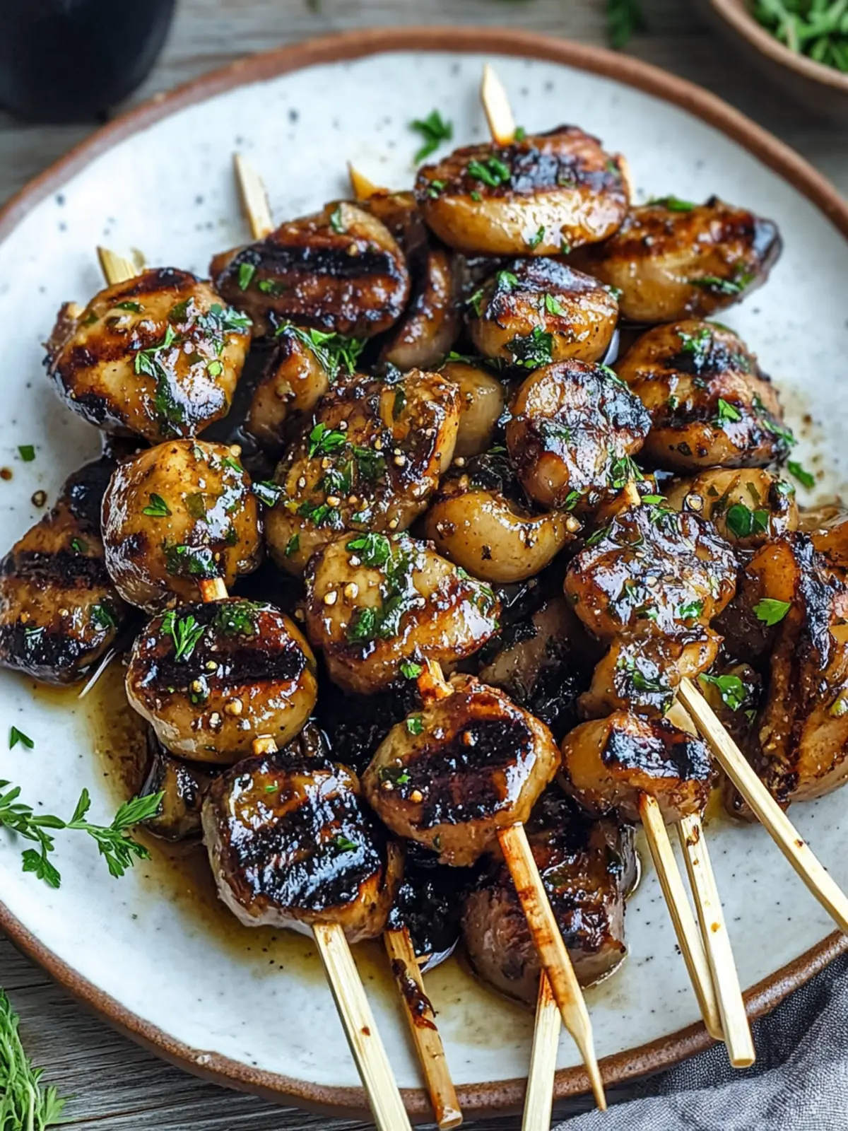 Balsamico Knoblauch Gegrillte Pilz Spieße für den Sommergenuss 2 Balsamico Knoblauch Gegrillte Pilz Spieße