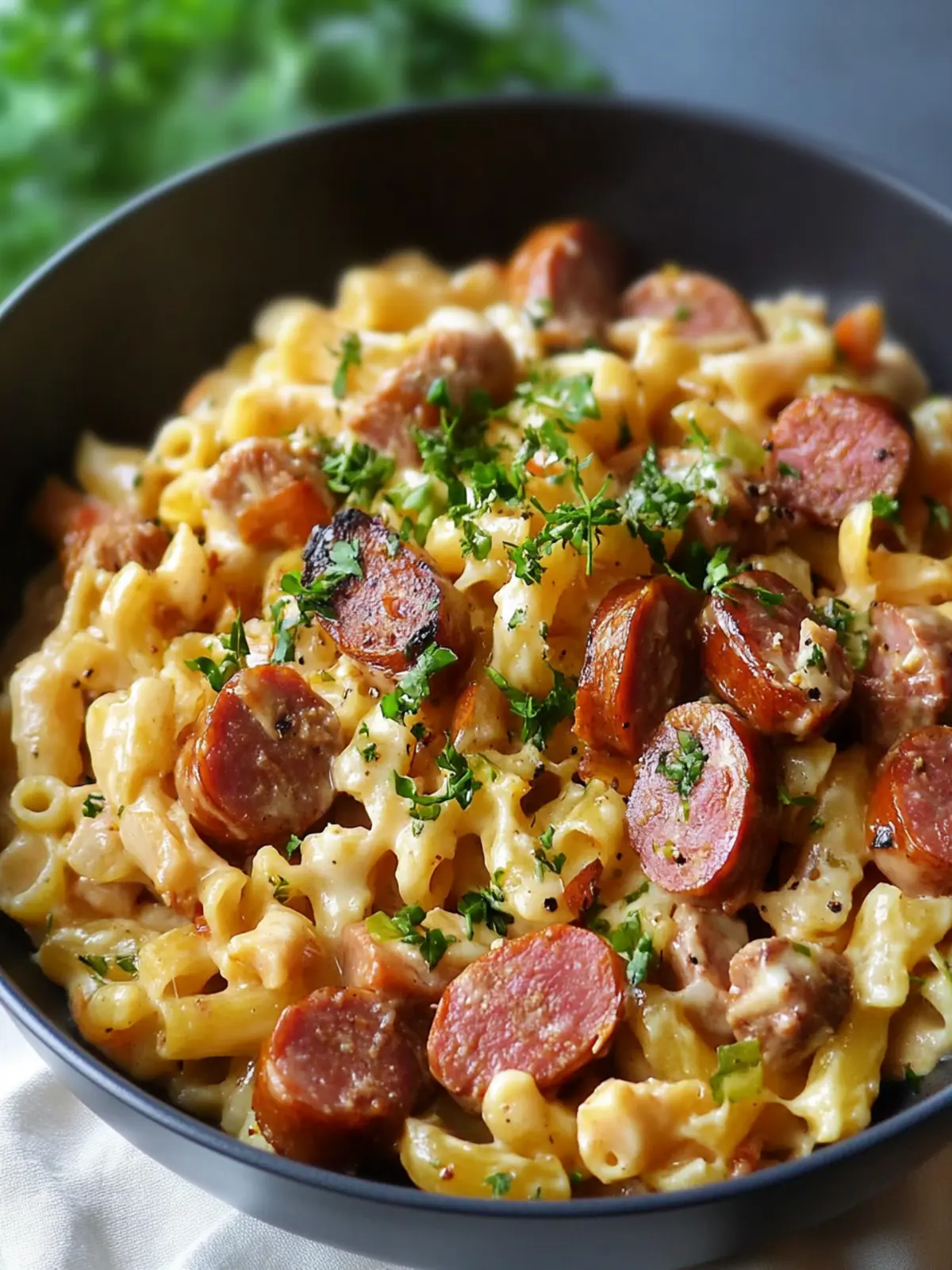 Einfache One Pot Rindfleisch Kielbasa Mac und Käse Liebe 4 Einfache One Pot Rindfleisch Kielbasa Mac und Käse Abendessen