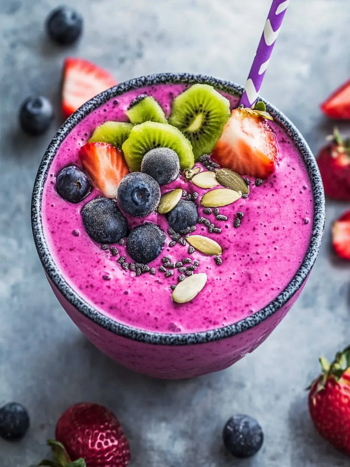 Drachenfrucht Smoothie Schüssel für einen bunten Start in den Tag 3 Drachenfrucht Smoothie Schüssel