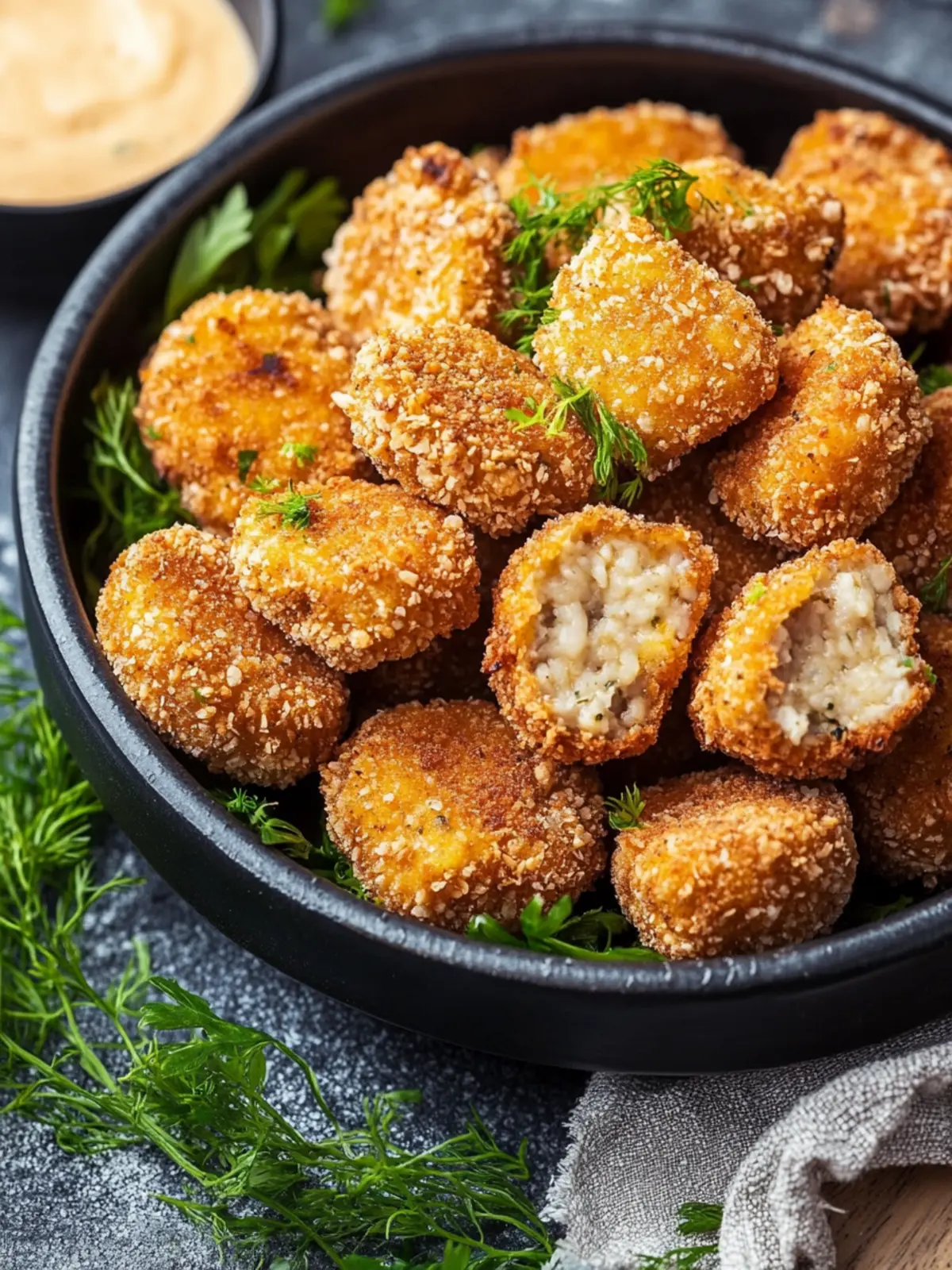 Crispy vegane Hühnchen-Nuggets für gesunde Snack-Liebhaber 2 Vegane Hühnchen-Nuggets