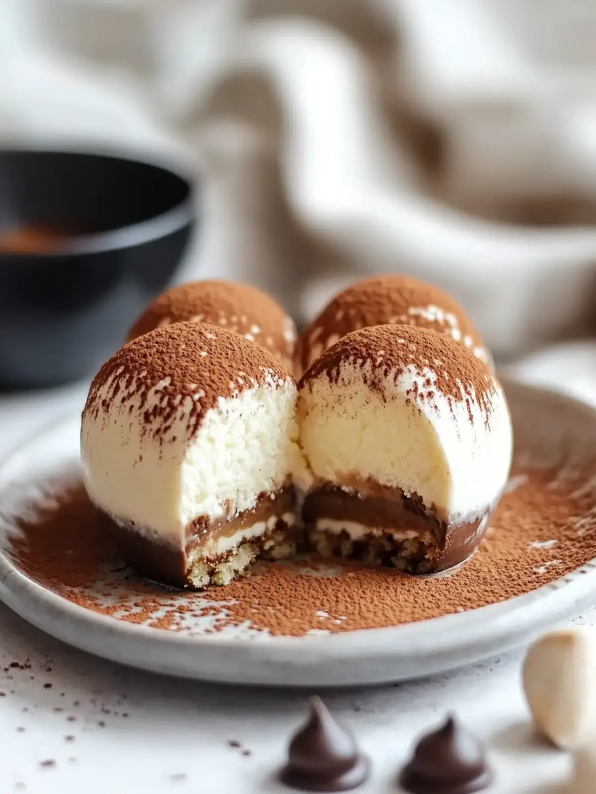 Verführerische Tiramisu-Bällchen: Köstliche Kaffeenascherei 3 Tiramisu-Bällchen