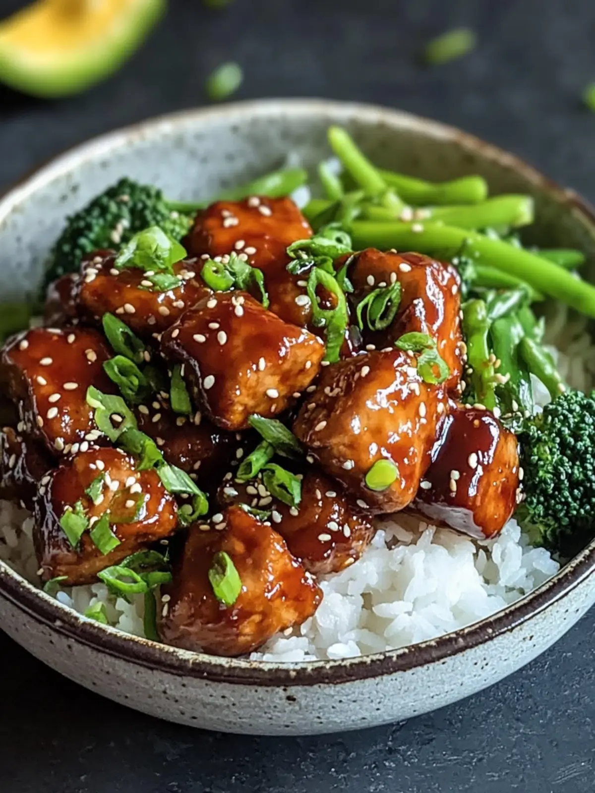 Einfache geschmackvolle Teriyaki-Hähnchen-Mahlzeit Vorbereitungs-Schalen für schnelle gesunde Mittagessen