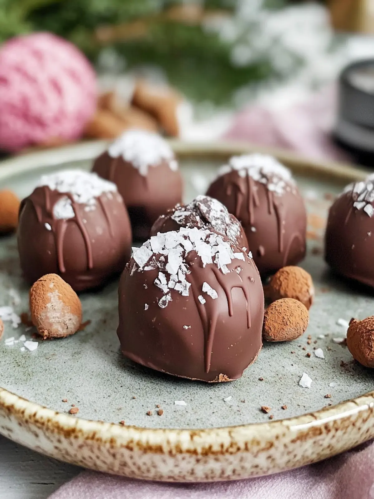 Hausgemachte heiße Schokoladenbomben
