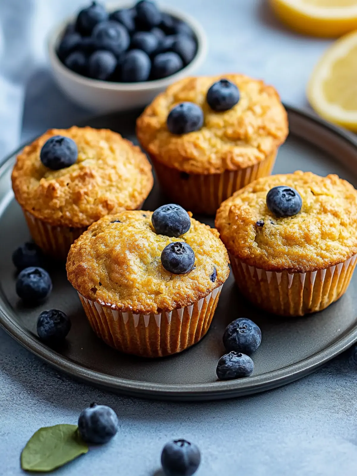 Vegane Zitronen-Blaubeer-Muffins für den perfekten Start in den Tag 4 Vegane Zitronen-Blaubeer-Muffins