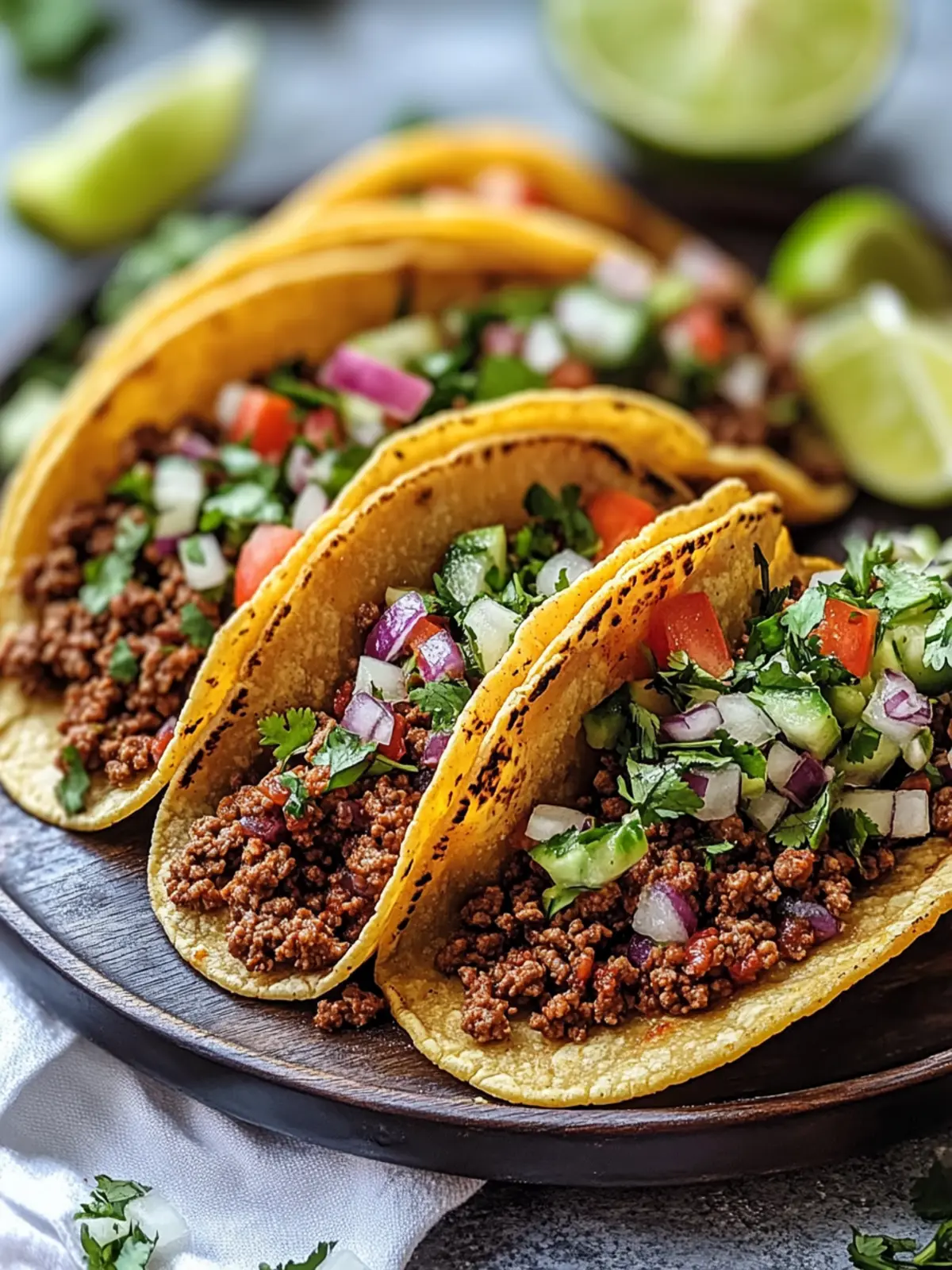 Mexikanische gewürzte Rinderhack-Tacos für jeden Anlass genießen 3 Mexikanische gewürzte Rinderhack-Tacos für jeden Anlass