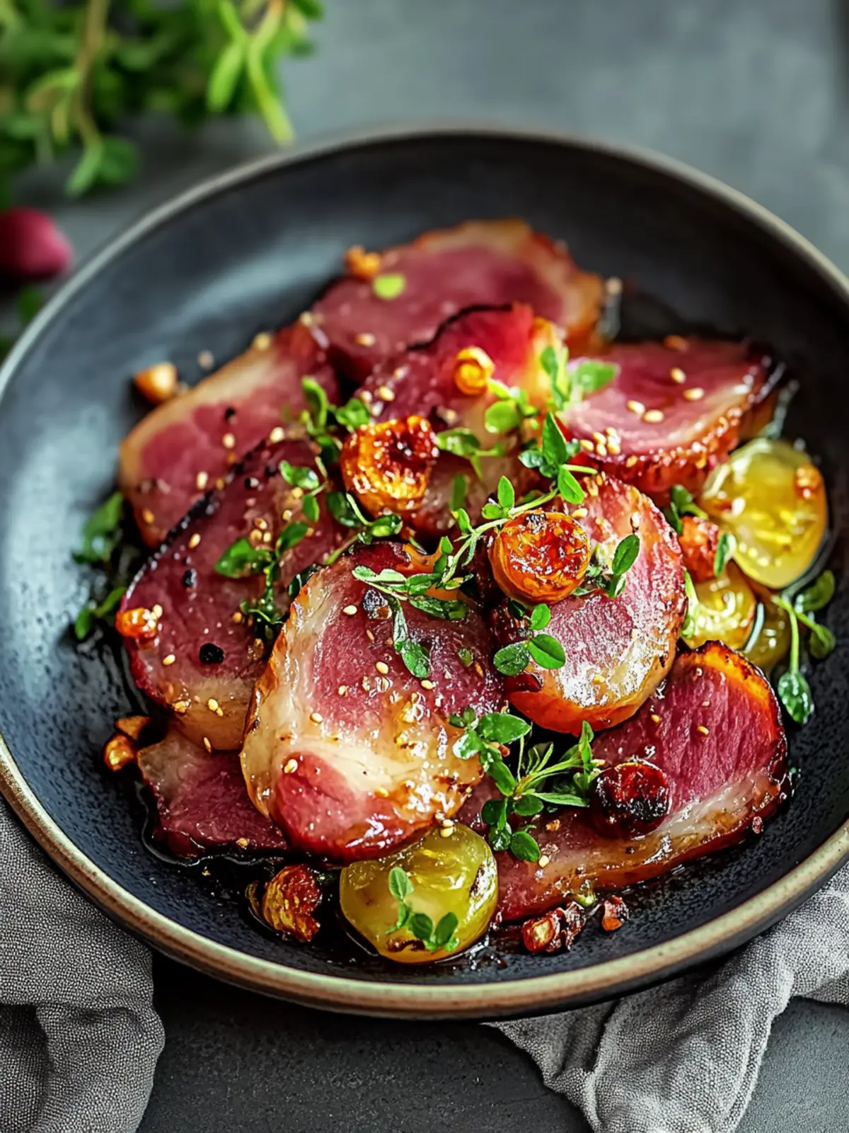 Honig Sriracha Überzogene Rosenkohl mit Speck Glück für Genießer 4 Honig Sriracha Überzogene Rosenkohl mit Speck Glück